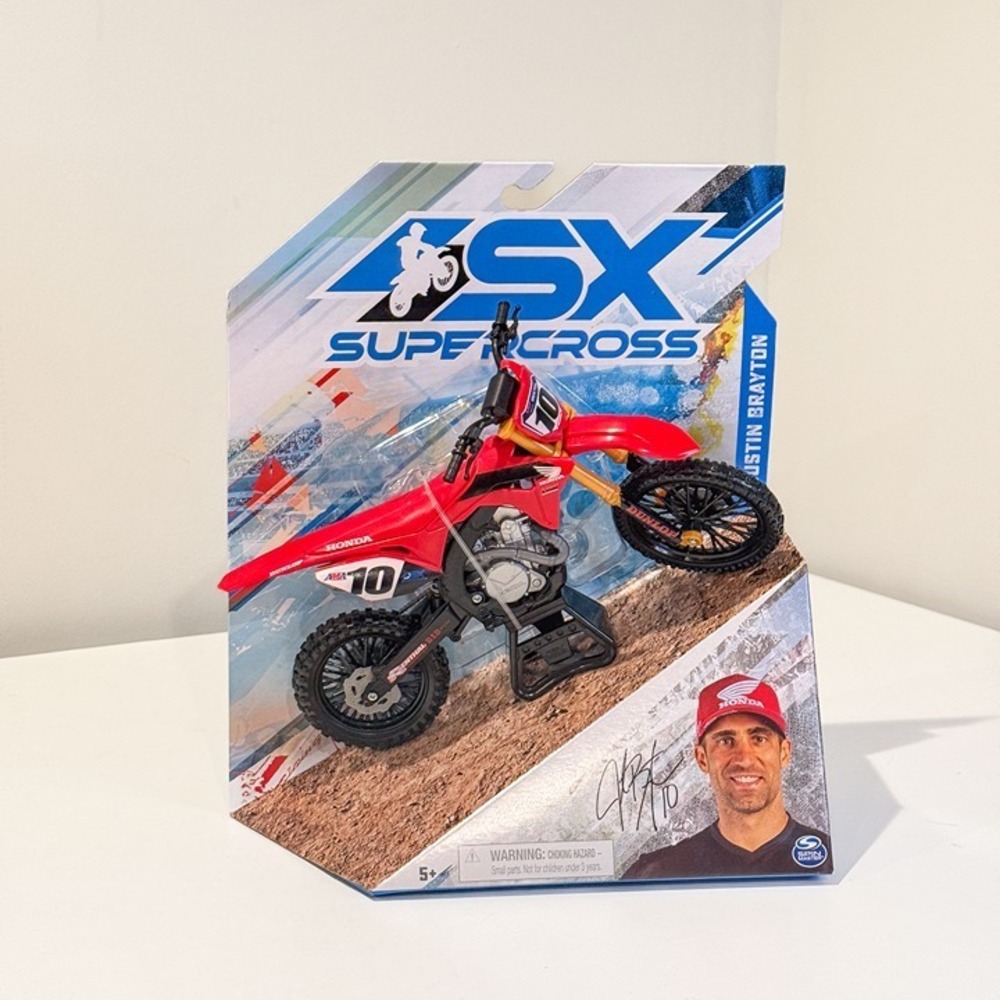 SX Supercross 1st Edition Justin Brayton Scale 1:10 Die-Cast Motorcycle #10 NIB